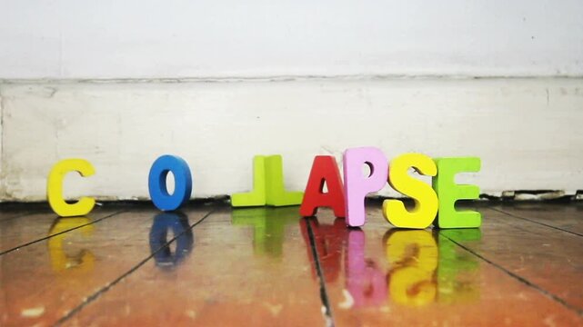 The word Narrative collapses with old wooden letters 