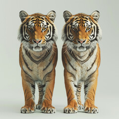 Fototapeta premium dos tigres