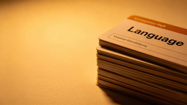 Language learning flashcards