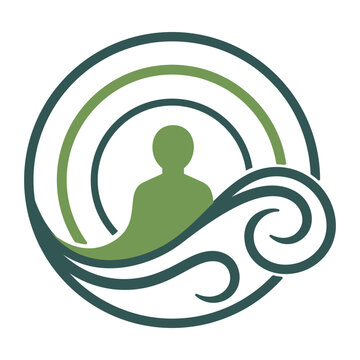 Flat Minimalist Yoga Logo