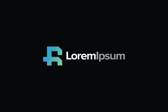 Letter R logo monogram vector template