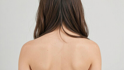 Fototapeta premium Close-up image of bare shoulders with visible shoulder blades.