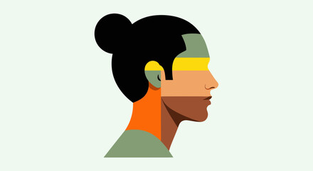 Abstract profile portrait © UDIN BADEG