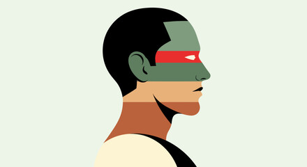 Abstract silhouette illustration profile © UDIN BADEG