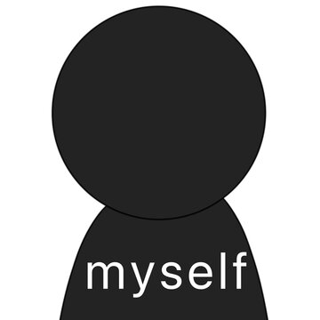 Myself Pictogram Silhouette Illustration
自分　ピクトグラム　シルエット　イラスト