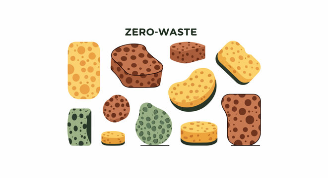 Zero-waste concept featuring colorful cheese wedges and crackers in flat vector style. Sustainable food illustration with diverse textures and shapes. Eco-friendly design for packaging, branding,