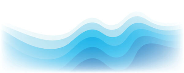 Fototapeta premium Abstract vectorized background with waves in shades of blue.