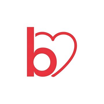 Red heart shaped love symbol.