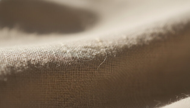 Pure raw Belgian linen fabric texture with natural organic slubs