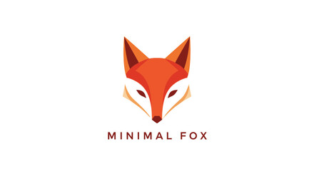 Fototapeta premium Minimal fox logo design element.