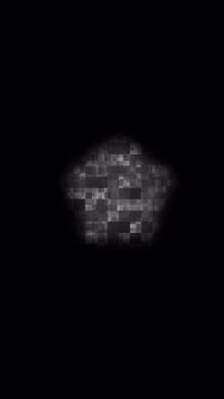 Mosaic Censored Animation with Pixelated Block Effect and Black and White Shifting Square Patterns for Privacy Protection and Sensitive Content 4k video
