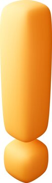 3d exclamation mark, icon in yellow.