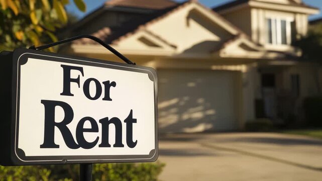 This property showcases a house for rent featuring a well kept exterior and spacious driveway in a suburban neighborhood during the day