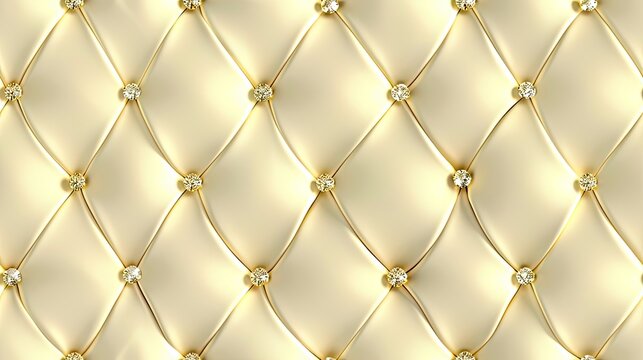 light beige elegant quilted seamless wallpaper pattern, diamond shaped background with pearl accents