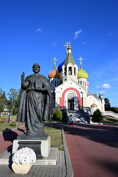 Monument to the Holy Grand Duke Igor of Chernigov and Kiev at the Cathedral Church of the Blessed Prince Igor of Chernigov in Peredelkino