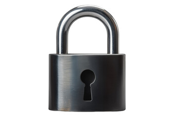 Naklejka premium Metal Padlock Security Protection Lock isolated on white background png