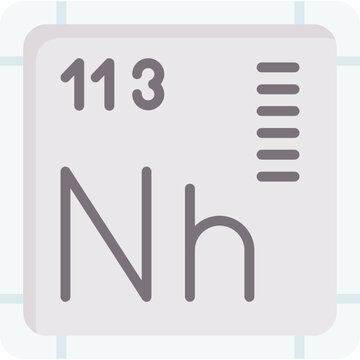 Nihonium Icon Vector Element
