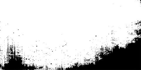 Obraz premium Grunge black ink splat texture design with paint splash droplets and a dirty splatter border pattern on a dark liquid stain background vector illustration