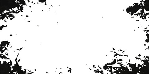 Obraz premium Abstract grunge ink splat frame featuring a black watercolor paint splash texture and artistic splatter pattern on a dirty liquid stain vector illustration