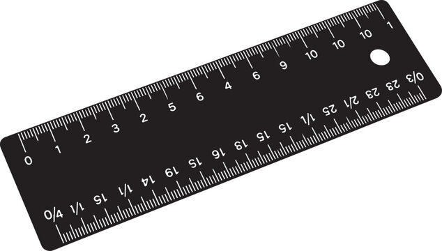 Ruler with inches and centimeters markings.