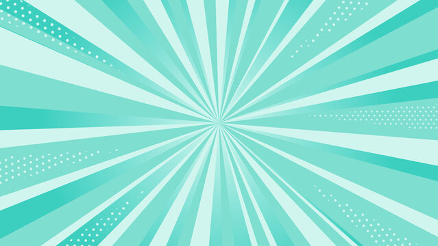 Mint green radial burst abstract summer background ミント 放射線 背景