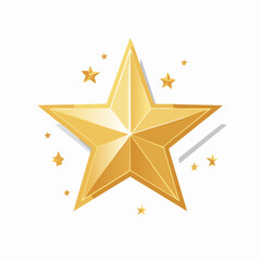 Obraz premium Golden Star Award with Sparkles