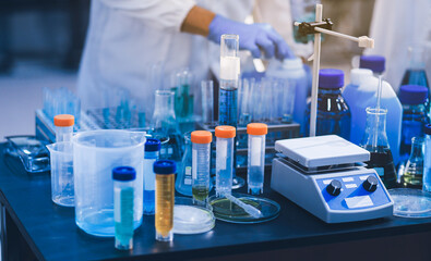 Fototapeta premium Researchers working in the clinical laboratory