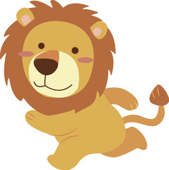 Obraz premium Lovely running lion