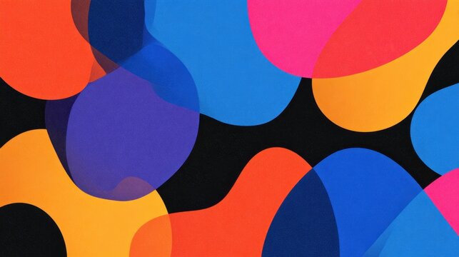 Abstract Color Symphony: A vibrant dance of fluid shapes and vivid hues forms an abstract composition, showcasing the interplay of colors and the beauty of form.