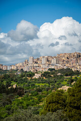 Fototapeta premium City skyline of modern part of Agrigento, Sicily, Italytaly