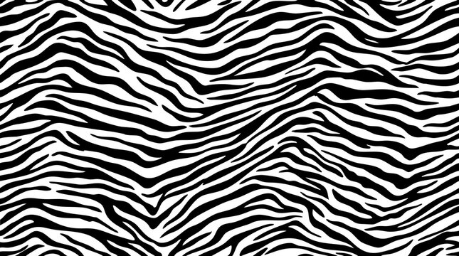 Zebra stripes pattern black and white abstract animal print