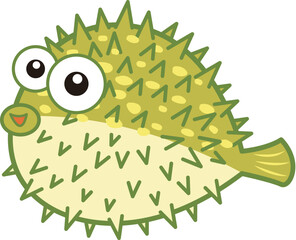 cartoon Puffer fish © JoyImage