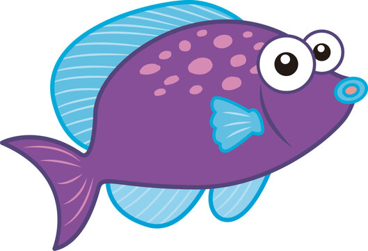 cartoon tropical fish