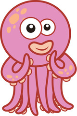 Naklejka premium cartoon octopus