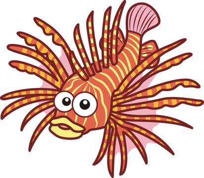 cartoon lionfish