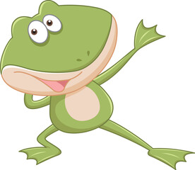Fototapeta premium Cartoon green frog