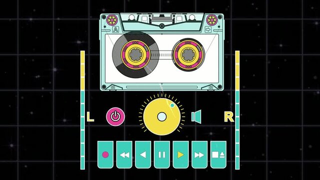 Animated Audio Cassette Tape