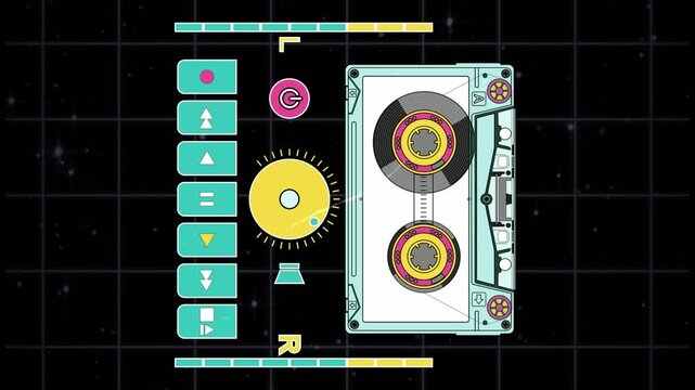 Animated Audio Cassette Tape