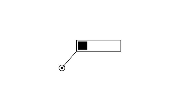 White callout box with line and circle on white. White callout box for speech bubble. Professional white callout box for digital annotation and minimalist text box interface art.