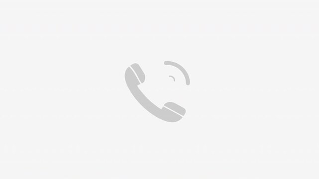 Smartphone Ringing Animation on White Background Modern Mobile Phone Call Loop for App Notifications and Incoming Calls