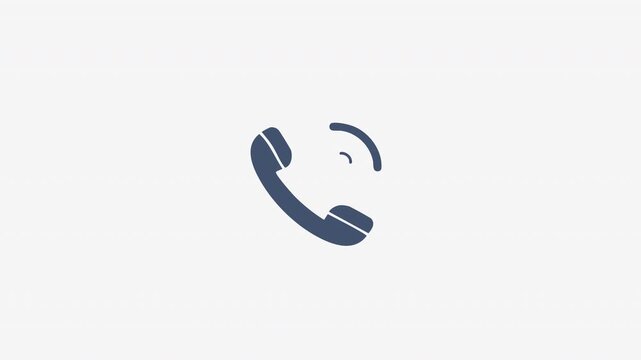 Smartphone Ringing Animation on White Background Modern Mobile Phone Call Loop for App Notifications and Incoming Calls