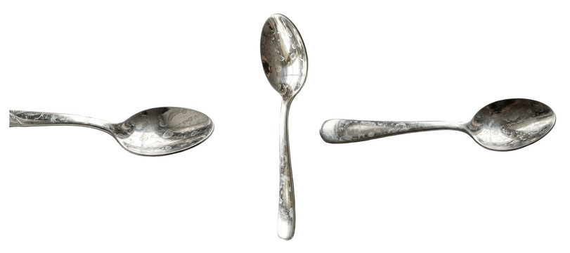 Shiny stainless steel spoon with simple classic handle, durable cutlery piece for everyday dining, stirring, serving desserts, cereal, soups and hot drinks

