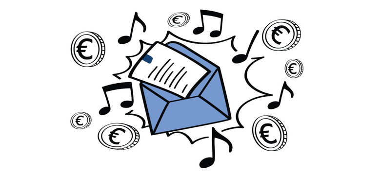 Dutch tax letter. tax envelope on the doormat. Official letter in blue envelope of the Dutch tax authorities (Dutch: Belastingdienst). The Hague, Holland administration or VAT return. Tax assessment