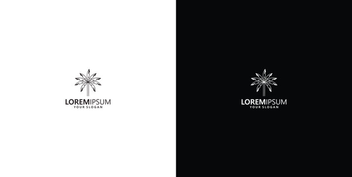 logo design template vector logo design logo design template with palm tree, abstract badges and emblems