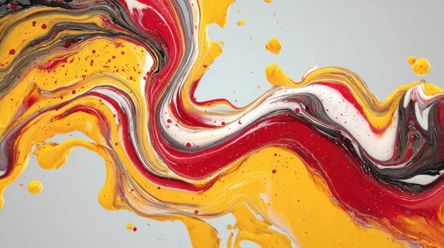 Abstract Flow of Color: A mesmerizing display of swirling colors cascades in a fluid dance, offering a dynamic and artistic expression of creativity. 