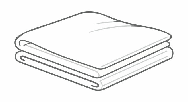 Folded white fabric neatly stacked, representing comfort and simplicity