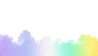 Fototapeta premium Vibrant clouds of blue and yellow ink swirl gracefully together to create a stunning artistic gradient effect against a clean white background