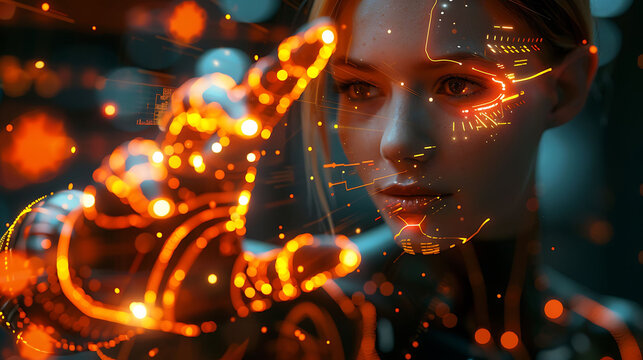 AI and human collaboration in designing marketing strategies, combining creativity and data-driven insights to create innovative and effective campaigns.