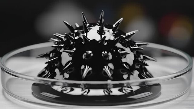 Ferrofluid Magnetic Fluid Spikes and Sphere Formation.