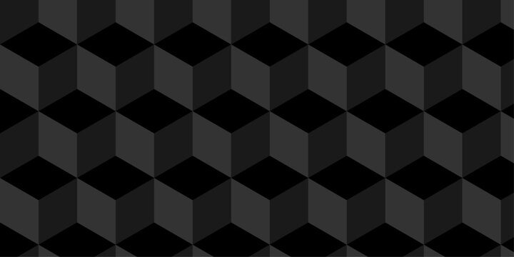 Illustration squares seamless geometric pattern with cubic shapes. Abstract geometric triangle background mosaic wallpaper.